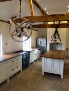 Old farm house kitchen with beams